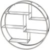 Large Circular Silver Wall Hanging Multi Shelf