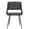 HUDSON-SIDE CHAIR PU-BLACK