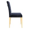 AZUL-SIDE CHAIR-BLACK/GOLD LEG