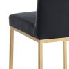 DIEGO-26" COUNTER STOOL-BLACK/AGED GOLD