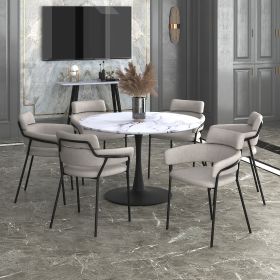 ZILO LG BK_AXEL GRY-7PC DINING SET
