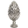 Tall Large Silver Pinecone Finial