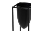 Matt Black Bullet Planter On Black Frame
