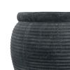 Amalfi Grey  Rimmed Large Plant Pot