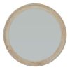 Washed Wood Round Framed Large Mirror