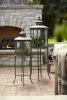 Lanterns w/Stand (Set of 2) 32"H, 53"H Metal/Glass