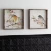 Bird/Framed Plaque (Set of 2) 16.5" Wood