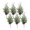 Juniper and Pine Spray (Set of 6) 24.5"H Plastic