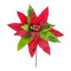 Poinsettia Stem (Set of 6) 23.5"H Polyester
