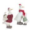 Goose w/Hat (Set of 2) 9"H Resin