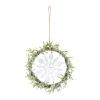Mini Wreath w/Snowflake (Set of 6) 7.5"D Plastic