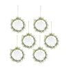 Mini Wreath w/Snowflake (Set of 6) 7.5"D Plastic