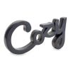 Cozy and Simply Sign (Set of 2) 8.25"L x 5"H, 9.75"L x 5"H Resin