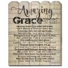 "Amazing Grace" by Cindy Jacobs, Printed Wall Art on a Wood Picket Fence - as Pic