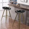 Bak Bar & Counter Stool (Set of 2) - Black & Gold - as Pic
