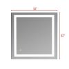 4 Size Bathroom LED Vanity Mirror Wall Mounted Makeup Mirror with Light (Horizontal/Vertiacl) - 32 x 32 Inch