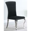 Black Upholstered Side Chairs (Set of 4) - as Pic