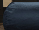 Jasper Traditional 8 Foot Cylindrical Suede Bean Bag, Blue - as Pic