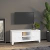 Industrial TV Stand White 41.3"x13.8"x16.5" Metal - White