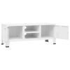 Industrial TV Stand White 41.3"x13.8"x16.5" Metal - White