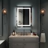 4 Size Bathroom LED Vanity Mirror Wall Mounted Makeup Mirror with Light (Horizontal/Vertiacl) - 32 x 24 Inch