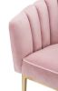 Colla Accent Chair in Blush Pink Velvet & Gold - 59814