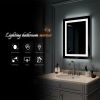 4 Size Bathroom LED Vanity Mirror Wall Mounted Makeup Mirror with Light (Horizontal/Vertiacl) - 32 x 24 Inch