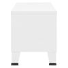 Industrial TV Stand White 41.3"x13.8"x16.5" Metal - White