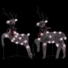 Christmas Reindeers 2 pcs Gold 40 LEDs - Gold