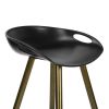 Bak Bar & Counter Stool (Set of 2) - Black & Gold - as Pic