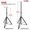 5 Core 2 Pieces Black Heavy Duty Height Adjustable 40 to 72 inches Tripod PA Monitor Holder Large Speakers DJ Stand para Bocinas SS HD 2PK BLK WOB - S
