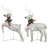 Christmas Reindeers 2 pcs Gold 40 LEDs - Gold