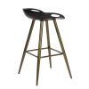 Bak Bar & Counter Stool (Set of 2) - Black & Gold - as Pic