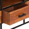 TV Stand 43.3"x11.8"x17.7" Solid Wood Acacia - Blue