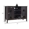 Wooden TV Stand Console Cabinet for 50 Inches TV - Brown