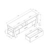 ID USA 182316 TV Stand Red Cocoa - as Pic