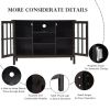 Wooden TV Stand Console Cabinet for 50 Inches TV - Brown