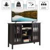 Wooden TV Stand Console Cabinet for 50 Inches TV - Brown