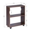47.4" L Computer Desk with movable bookcase - BROWN