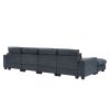 U_Style Modern Large L-Shape Feather Filled Sectional Sofa, Convertible Sofa Couch with Reversible Chaise for Living Room - as Pic