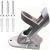 2.6cm Diameter Wall-mounted Flagpole Bracket Double Hole Aluminum Alloy Wall Flag Holder Flagpole Mounting Base with Accessories - White