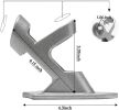 2.6cm Diameter Wall-mounted Flagpole Bracket Double Hole Aluminum Alloy Wall Flag Holder Flagpole Mounting Base with Accessories - Black