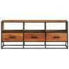 TV Stand 43.3"x11.8"x17.7" Solid Wood Acacia - Blue