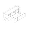 ID USA 213038 TV Stand White & Distressed Grey - as Pic