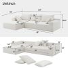 [VIDEO provided] [New] 109*68" Modular Sectional Living Room Sofa Set, Modern Minimalist Style Couch, Upholstered Sleeper Sofa for Living Room, Bedroo