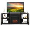 2-Tier TV Storage Cabinet Console with Adjustable Shelves - As the picture shows