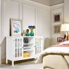 Wooden TV Stand Console Cabinet for 50 Inches TV - White
