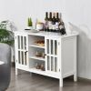 Wooden TV Stand Console Cabinet for 50 Inches TV - White