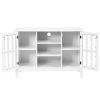 Wooden TV Stand Console Cabinet for 50 Inches TV - White