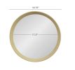 D20x1.5"Transitional Decor Style Mango Wood Wall Mirror Wall Decor with Frame of Solid Mango Wood for Bathroom,Entryway Console Lean Against Wall - as